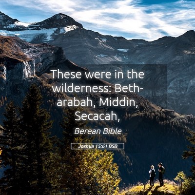 Picture 05 - Joshua 15:61 BSB - These were in the wilderness: Beth-arabah, - Bible Verse Picture