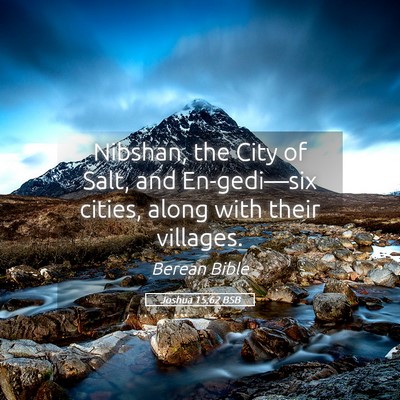 Picture 05 - Joshua 15:62 BSB - Nibshan, the City of Salt, and En-gedi—six - Bible Verse Picture
