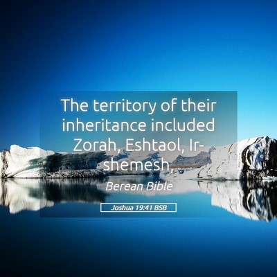Picture 05 - Joshua 19:41 BSB - The territory of their inheritance included - Bible Verse Picture