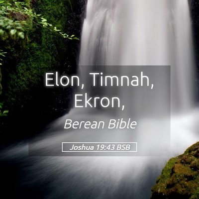 Picture 05 - Joshua 19:43 BSB - Elon, Timnah, - Bible Verse Picture