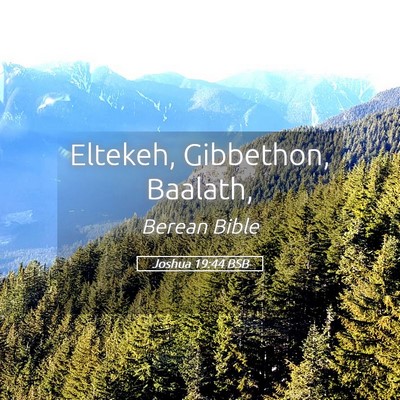 Picture 05 - Joshua 19:44 BSB - Eltekeh, Gibbethon, - Bible Verse Picture