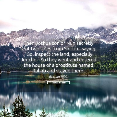 Picture 05 - Joshua 2:1 BSB - Then Joshua son of Nun secretly sent two spies - Bible Verse Picture