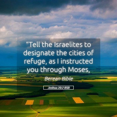 Picture 05 - Joshua 20:2 BSB - “Tell the Israelites to designate the cities of - Bible Verse Picture