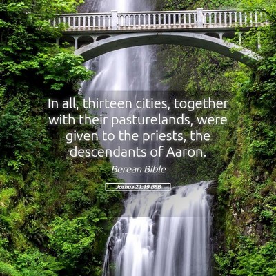 Picture 05 - Joshua 21:19 BSB - In all, thirteen cities, together with their - Bible Verse Picture