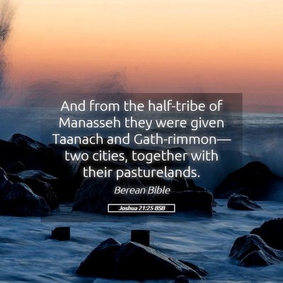 Picture 05 - Joshua 21:25 BSB - And from the half-tribe of Manasseh they were - Bible Verse Picture