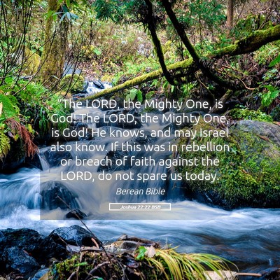 Picture 05 - Joshua 22:22 BSB - “The LORD, the Mighty One, is God! The LORD, - Bible Verse Picture