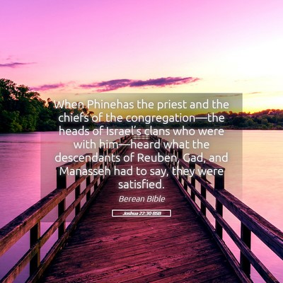 Picture 05 - Joshua 22:30 BSB - When Phinehas the priest and the chiefs of the - Bible Verse Picture