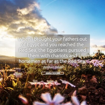 Picture 05 - Joshua 24:6 BSB - When I brought your fathers out of Egypt and you - Bible Verse Picture