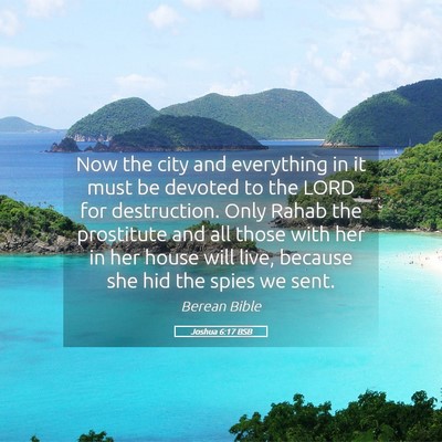 Picture 05 - Joshua 6:17 BSB - Now the city and everything in it must be devoted - Bible Verse Picture