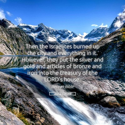 Picture 05 - Joshua 6:24 BSB - Then the Israelites burned up the city and - Bible Verse Picture