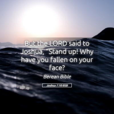 Picture 05 - Joshua 7:10 BSB - But the LORD said to Joshua, “Stand up! Why - Bible Verse Picture