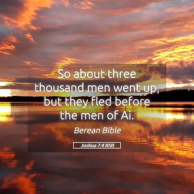 Picture 05 - Joshua 7:4 BSB - So about three thousand men went up, but they - Bible Verse Picture