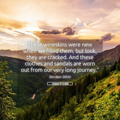 Picture 05 - Joshua 9:13 BSB - These wineskins were new when we filled them, but - Bible Verse Picture