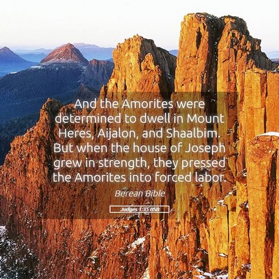 Picture 05 - Judges 1:35 BSB - And the Amorites were determined to dwell in - Bible Verse Picture