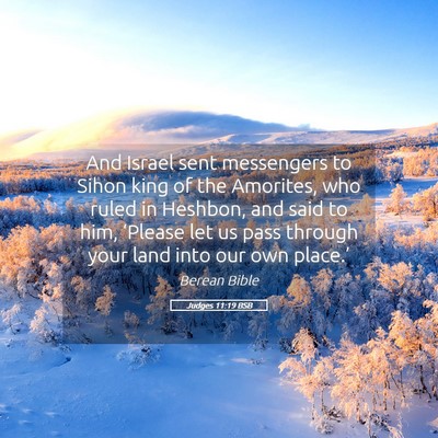 Picture 05 - Judges 11:19 BSB - And Israel sent messengers to Sihon king of the - Bible Verse Picture