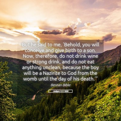 Picture 05 - Judges 13:7 BSB - But he said to me, ‘Behold, you will conceive - Bible Verse Picture