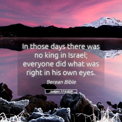 Picture 05 - Judges 17:6 BSB - In those days there was no king in Israel; - Bible Verse Picture