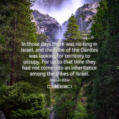 Picture 05 - Judges 18:1 BSB - In those days there was no king in Israel, and - Bible Verse Picture