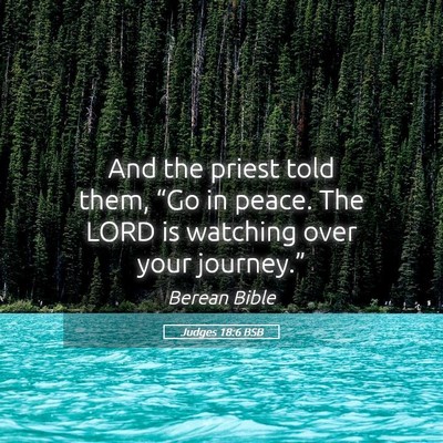 Picture 05 - Judges 18:6 BSB - And the priest told them, “Go in peace. The - Bible Verse Picture