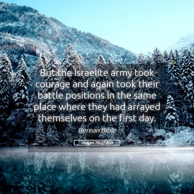 Picture 05 - Judges 20:22 BSB - But the Israelite army took courage and again - Bible Verse Picture