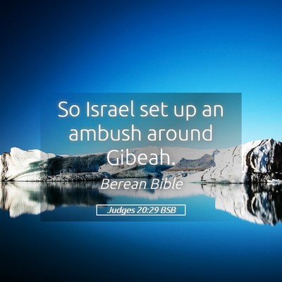 Picture 05 - Judges 20:29 BSB - So Israel set up an ambush around - Bible Verse Picture
