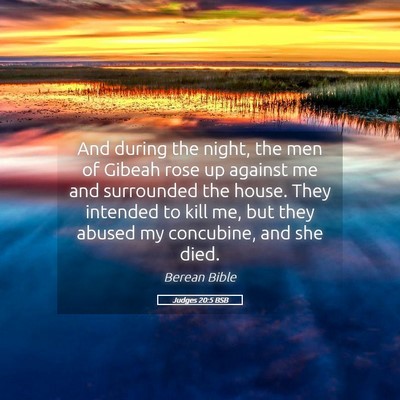 Picture 05 - Judges 20:5 BSB - And during the night, the men of Gibeah rose up - Bible Verse Picture