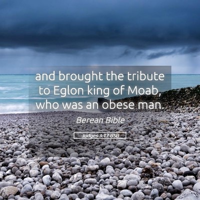 Picture 05 - Judges 3:17 BSB - and brought the tribute to Eglon king of Moab, - Bible Verse Picture