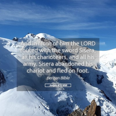 Picture 05 - Judges 4:15 BSB - And in front of him the LORD routed with the - Bible Verse Picture
