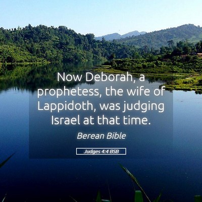 Picture 05 - Judges 4:4 BSB - Now Deborah, a prophetess, the wife of Lappidoth, - Bible Verse Picture