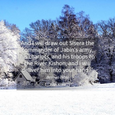 Picture 05 - Judges 4:7 BSB - And I will draw out Sisera the commander of - Bible Verse Picture