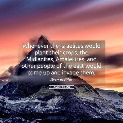 Picture 05 - Judges 6:3 BSB - Whenever the Israelites would plant their crops, - Bible Verse Picture