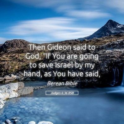 Picture 05 - Judges 6:36 BSB - Then Gideon said to God, “If You are going to - Bible Verse Picture