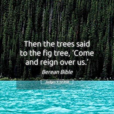 Picture 05 - Judges 9:10 BSB - Then the trees said to the fig tree, ‘Come and - Bible Verse Picture