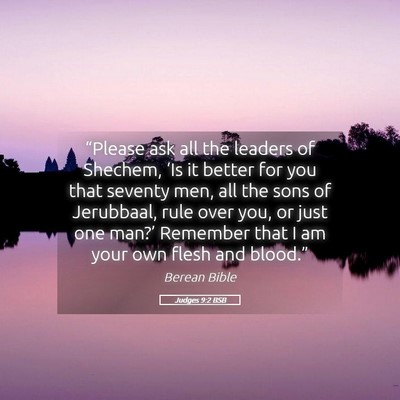 Picture 05 - Judges 9:2 BSB - “Please ask all the leaders of Shechem, ‘Is - Bible Verse Picture