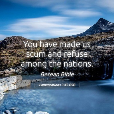 Picture 05 - Lamentations 3:45 BSB - You have made us scum and refuse among the - Bible Verse Picture