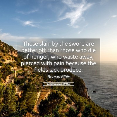 Picture 05 - Lamentations 4:9 BSB - Those slain by the sword are better off than - Bible Verse Picture