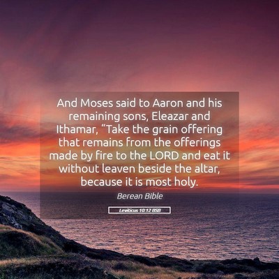 Picture 05 - Leviticus 10:12 BSB - And Moses said to Aaron and his remaining sons, - Bible Verse Picture