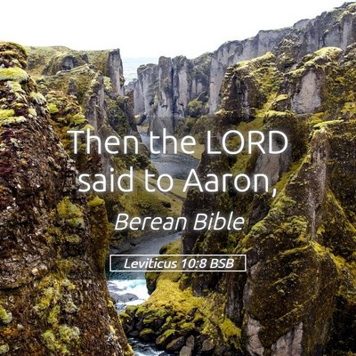 Picture 05 - Leviticus 10:8 BSB - Then the LORD said to - Bible Verse Picture