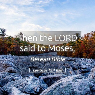 Picture 05 - Leviticus 12:1 BSB - Then the LORD said to - Bible Verse Picture