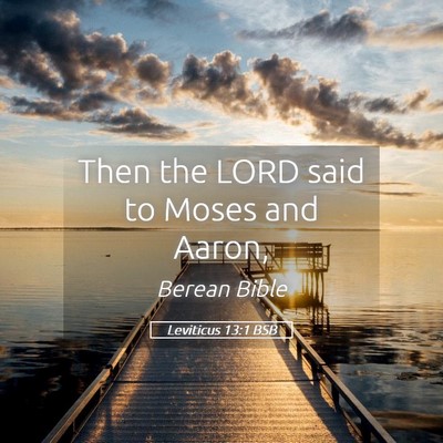 Picture 05 - Leviticus 13:1 BSB - Then the LORD said to Moses and - Bible Verse Picture