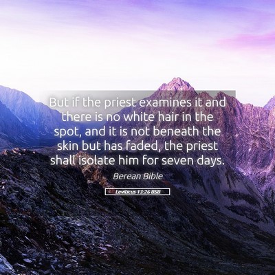Picture 05 - Leviticus 13:26 BSB - But if the priest examines it and there is no - Bible Verse Picture
