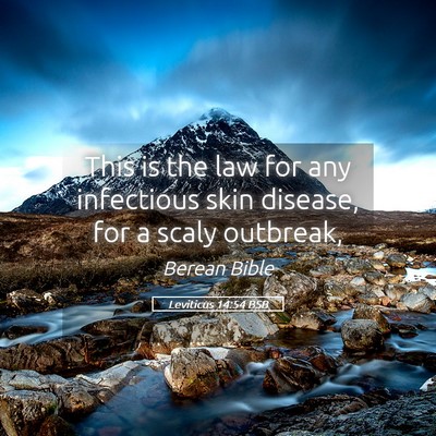 Picture 05 - Leviticus 14:54 BSB - This is the law for any infectious skin disease, - Bible Verse Picture