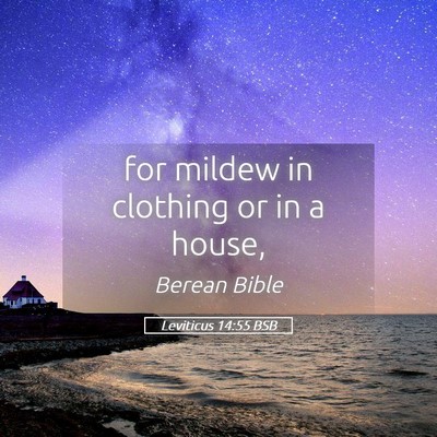 Picture 05 - Leviticus 14:55 BSB - for mildew in clothing or in a - Bible Verse Picture