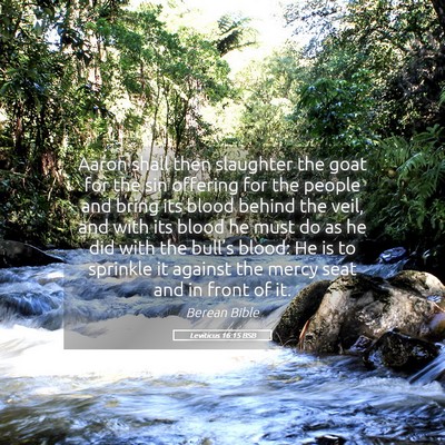 Picture 05 - Leviticus 16:15 BSB - Aaron shall then slaughter the goat for the sin - Bible Verse Picture