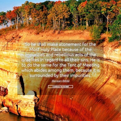 Picture 05 - Leviticus 16:16 BSB - So he shall make atonement for the Most Holy - Bible Verse Picture