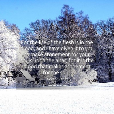 Picture 05 - Leviticus 17:11 BSB - For the life of the flesh is in the blood, and I - Bible Verse Picture
