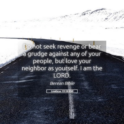 Picture 05 - Leviticus 19:18 BSB - Do not seek revenge or bear a grudge against any - Bible Verse Picture