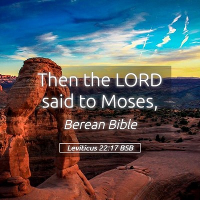 Picture 05 - Leviticus 22:17 BSB - Then the LORD said to - Bible Verse Picture