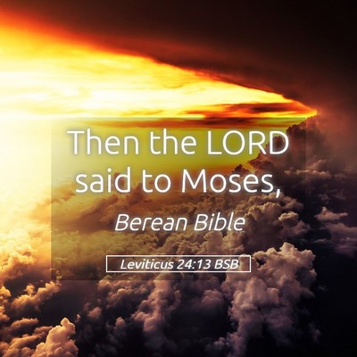 Picture 05 - Leviticus 24:13 BSB - Then the LORD said to - Bible Verse Picture