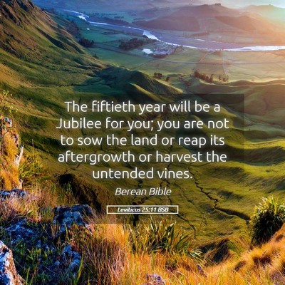 Picture 05 - Leviticus 25:11 BSB - The fiftieth year will be a Jubilee for you; you - Bible Verse Picture